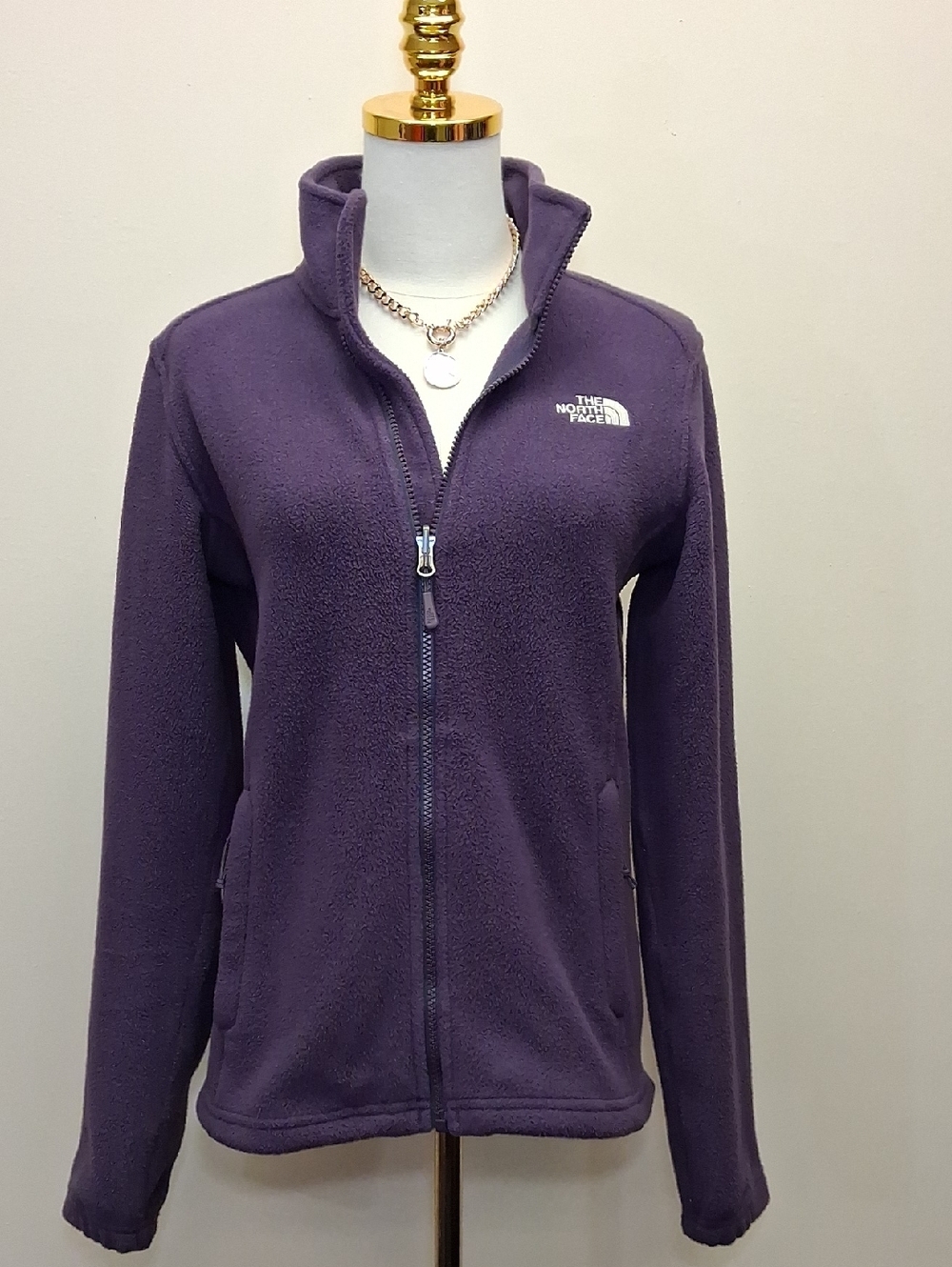 The North Face Purple Full Zip Fleece Jacket Womens Small
